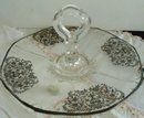 Silver Overlay Platter with Post
