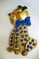 Early Plastic Brooch Dog