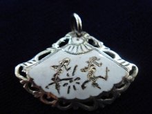 Siam Silver Pendant Enamel Fan