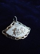 Siam Silver Pendant Enamel Fan