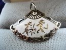 Siam Silver Pendant Enamel Fan
