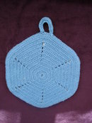 Pretty Vintage Potholder Blue / White
