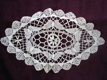 Exquisite Vintage Oval Shape Lace Doily
