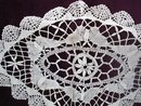 Exquisite Vintage Oval Shape Lace Doily