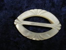 Fantastic Hand Carved Belt Buckle Mother of Pearl
