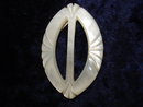 Fantastic Hand Carved Belt Buckle Mother of Pearl