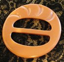 Fantastic Vintage Belt Buckle Pastel Orange Color
