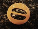 Fantastic Vintage Belt Buckle Pastel Orange Color