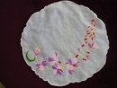 Fantastic Antique Organdy Doily Embroidery