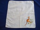 Marvelous Vintage Hanky Hand Embroidery Kangaroo Australia