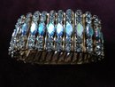 1930-50's Rhinestone Bracelet Iridescent Blue
