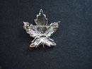 Antique Brooch Jewelled Leaf