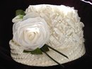 Cloche Hat Large Organdy Rose