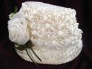 Cloche Hat Large Organdy Rose