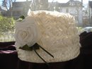 Cloche Hat Large Organdy Rose