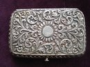Silver Cigarette Case Heavy Embossing