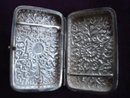 Silver Cigarette Case Heavy Embossing