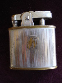 Ronson Cigarette Lighter Monograms M and D