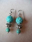 Earrings Antique Carved