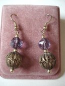 Antique Earrings Filigree and Crystal