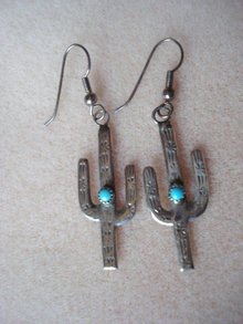 Mexican Silver Earrings Turquoise