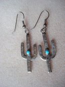 Mexican Silver Earrings Turquoise