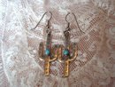 Mexican Silver Earrings Turquoise