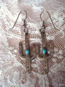 Mexican Silver Earrings Turquoise
