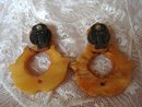 Bakelite Clip Earrings