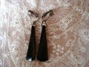Black Deco Earrings Clip Style