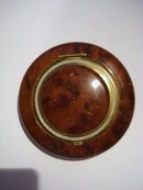 Vintage Bakelite Compact Brown Woodgrain
