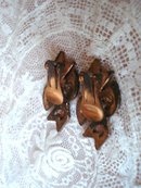 Art Deco Earrings Gold Stone