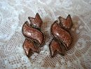 Art Deco Earrings Gold Stone