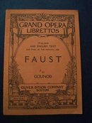 Opera Faust Book by J. Barbier and M Carre