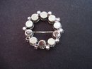 Rhinestone Brooch Clear Crystal Stones