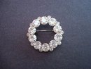 Rhinestone Brooch Clear Crystal Stones