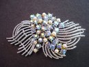 Brooch Rhinestone Pearls