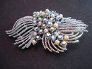 Brooch Rhinestone Pearls