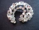 Rhinestone Swirl Brooch