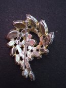 Rhinestone Brooch Black and Clear Rhinestones