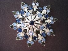 Rhinestone Brooch Large Snowflake