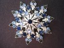 Rhinestone Brooch Large Snowflake