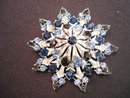 Rhinestone Brooch Large Snowflake