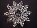 Rhinestone Brooch Large Snowflake