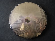 Stratton Powder Compact Silver Diamond Cut