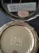 Stratton Powder Compact Silver Diamond Cut