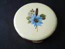 Powder Compact Blue Flower