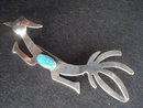 Silver Brooch Road Runner