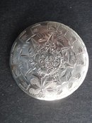 Exquisite Sterling Round Brooch/Pendant