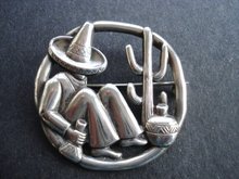 Lovely Sterling Silver Brooch Pin